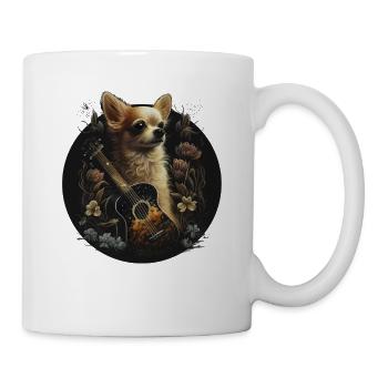 Chihuahua | Aloha Ukulele Hawaii Gitarre Lustiger - Tasse - Weiß - Rechts