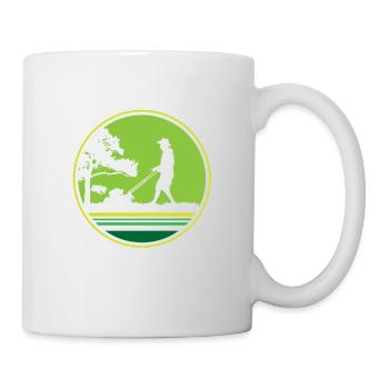 Dads Against Weed Plant Daddy Lawnmower Dad Funny - Tasse - Weiß - Rechts