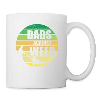 Pappas contre les mauvaises herbes Rétro Plante Papa Jardinier Pelouse - Mug blanc - blanc - Droite