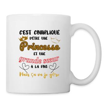 c complicated and to be princess and big sister - Mug - white - Right