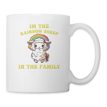Je suis le mouton arc-en-ciel LGBTQ communauté transgenre - Mug blanc - blanc - Droite