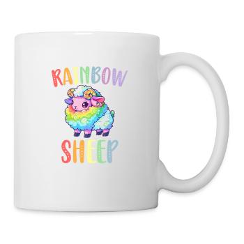 Regenbogenschafe Lesbisch Schwule Gemeinschaft Transgender - Tasse - Weiß - Rechts