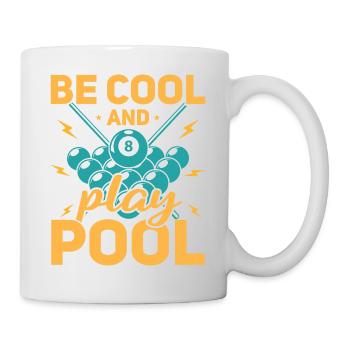 Billiard Poolbillard Snooker Verein Club Billard - Tasse - Weiß - Rechts