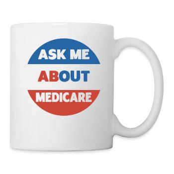 Posez-moi des questions sur la sécurité sociale Medicare - Mug blanc - blanc - Droite