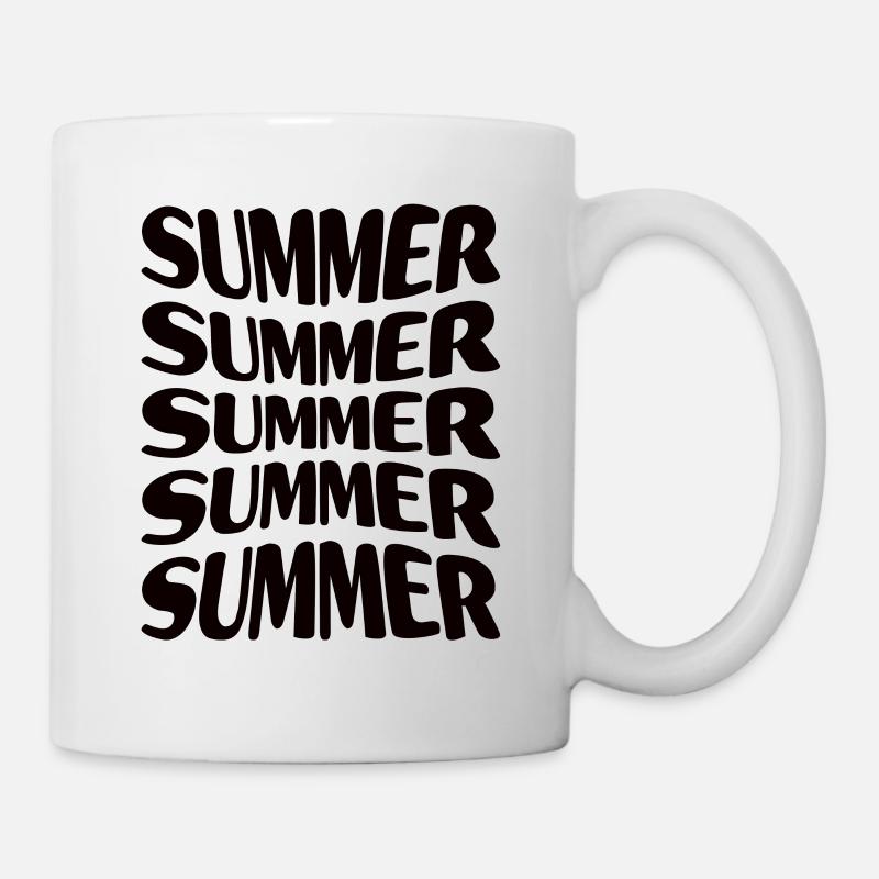 Été, Été, Été, Été, Été - Mug blanc - blanc