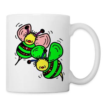 Bienen - Tasse - Weiß - Rechts