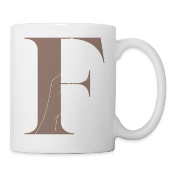 letter f magic butterfly - Mug - white - Right