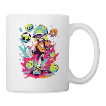 Jeux d’art de rue avec un joueur de football cool - Mug blanc - blanc - Droite