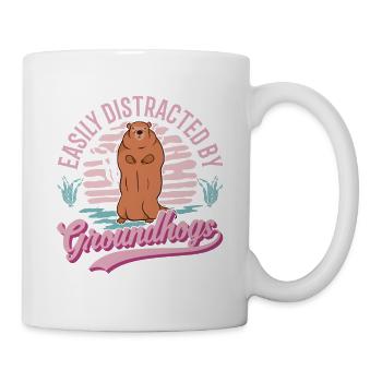 Murmeltier Groundhog Waldmurmeltier - Tasse - Weiß - Rechts