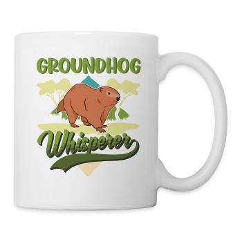 Groundhog Whisperer Groundhog Woodhog Marmot - Mug - white - Right