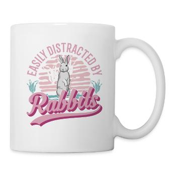 Easily distracted by Rabbits Rabbit - Mug - white - Right