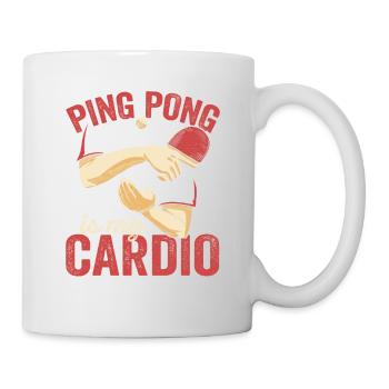 Ping Pong Is My Cardio Funny Table Tennis Racket - Mug - white - Right