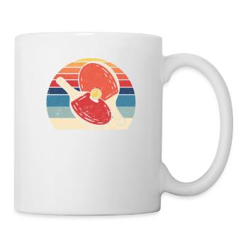 Drôle Amateurs de tennis de table Rétro Vintage Ping - Mug blanc - blanc - Droite