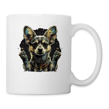 Chihuahua | Ukraine Peace & Love Flag Help Dog - Mug - white - Right