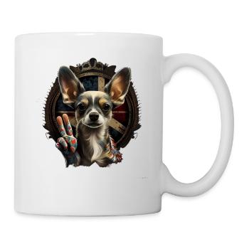 Chihuahua | Ukraine Peace & Love Flag Help Dog - Mug - white - Right