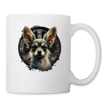 Chihuahua | Ukraine Peace & Love Flag Help Dog - Mug - white - Right