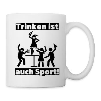 Trinken ist auch Sport! Party, Mallorca, JGA! - Tasse - Weiß - Rechts