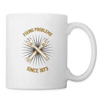 Résoudre les problèmes depuis 1873 - Mug blanc - blanc - Droite