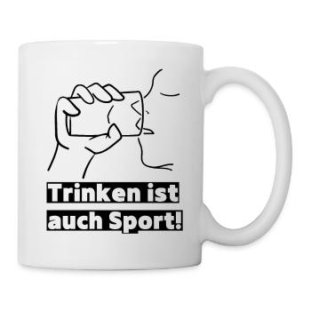 Trinken ist auch Sport! Party, Mallorca, JGA! - Tasse - Weiß - Rechts