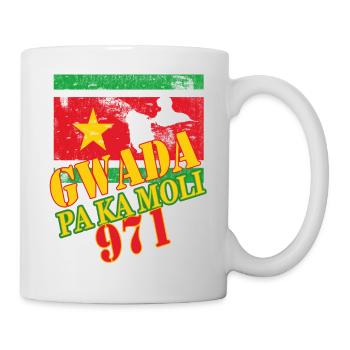 GWADA PA KA MOLI DRAPEAU 971 GUADELOUPE CREOLE - Mug blanc - blanc - Droite