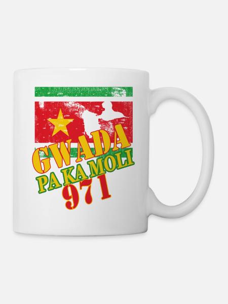 GWADA PA KA MOLI DRAPEAU 971 GUADELOUPE CREOLE - Mug blanc - blanc