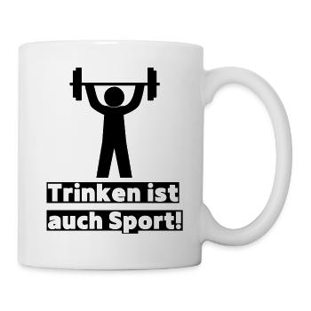 Trinken ist auch Sport! Party, Mallorca, JGA! - Tasse - Weiß - Rechts