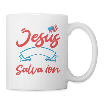 In Jesus Werden Wir Rettung Finden Amerikanische - Tasse - Weiß - Rechts
