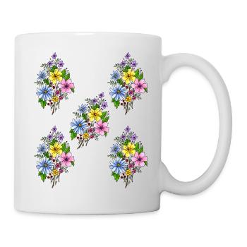 Fleur - Mug blanc - blanc - Droite