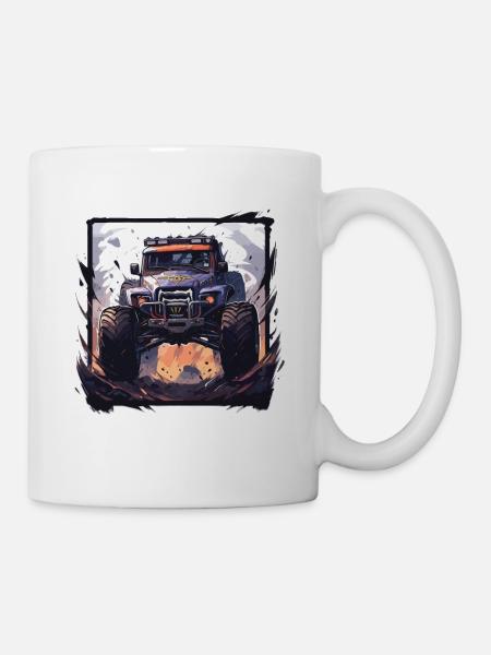 Monstertruck - Mugg - vit