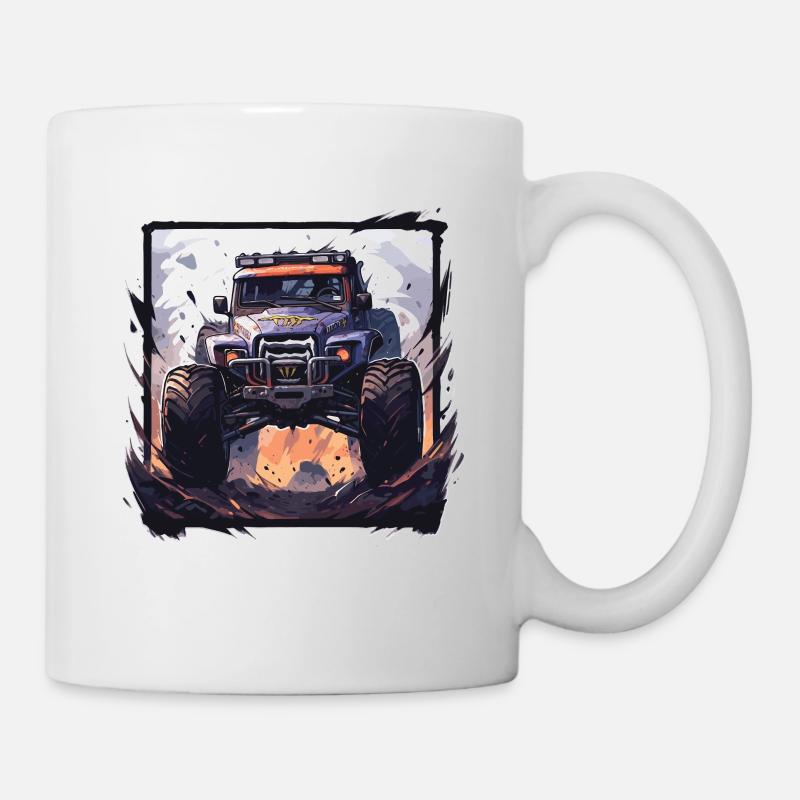 Monstertruck - Tasse - Weiß