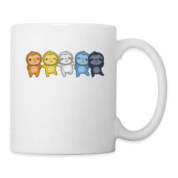 Aroace Flag Pride LGBTQ cute sloth - Mug - white - Right