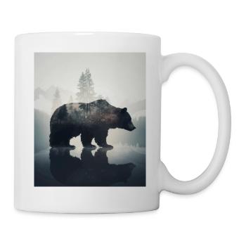Ours majestueux dans les montagnes sur Forest - Mug blanc - blanc - Droite