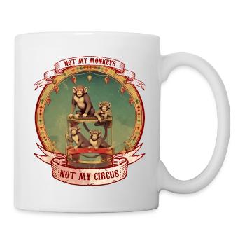 Pas mes singes, pas mon drôle de dicton de cirque - Mug blanc - blanc - Droite
