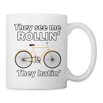 Retro Rider Vintage Vibes auf zwei Rädern Fahrradliebhaber - Tasse - Weiß - Rechts