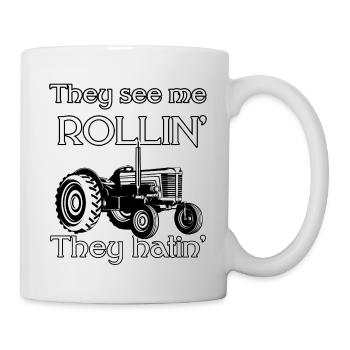 Rollin' Pride : libérez la puissance du tracteur - Mug blanc - blanc - Droite