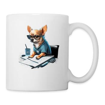 Chihuahua | Home Office Job Work Laptop Tie Funny - Mug - white - Right