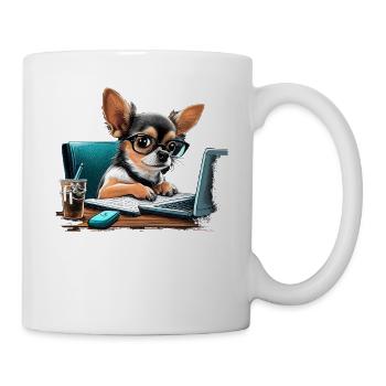 Chihuahua | Home Office Job Work Laptop Tie Funny - Mug - white - Right