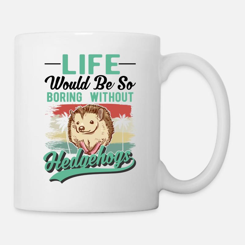 Igel Geschenk Stacheligel - Tasse - Weiß