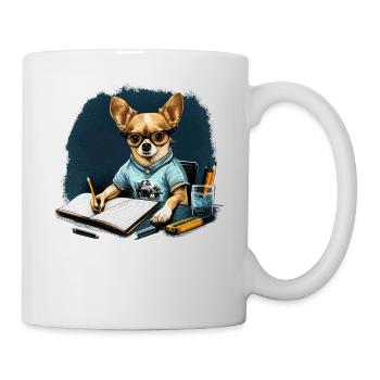 Chihuahua | Home Office Job Work Laptop Tie Funny - Mug - white - Right