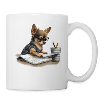 Chihuahua | Home Office Job Work Laptop Tie Funny - Mug - white - Right