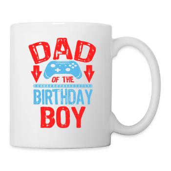 Dad Of the Birthday Boy Gamer Gift Idea - Tasse - Weiß - Rechts