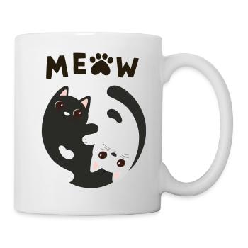 Miaou chats Ying et Yang - Amateurs de chats - Mug blanc - blanc - Droite