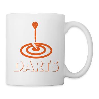 Darts Sport Verein, Dartscheibe, Pfeil Sport Dart - Tasse - Weiß - Rechts