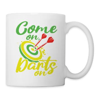 Darts Sport Verein, Dartscheibe, Pfeil Sport Dart - Tasse - Weiß - Rechts