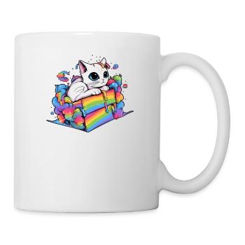 Cute Lesbian Gay Cat LGBT Lover Humor Kitten Fun - Mug - white - Right