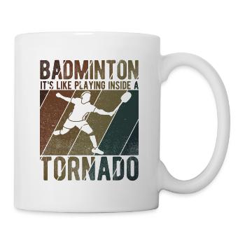Badminton - Tasse - Weiß - Rechts