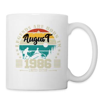 August 1986. Birthday gift August 1986. August - Mug - white - Right