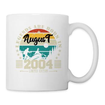 Aout 2004. Cadeau d'anniversaire août 2004. August - Mug blanc - blanc - Droite