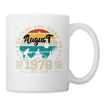 Aout 1978. Cadeau d'anniversaire août 1978. August - Mug blanc - blanc - Droite