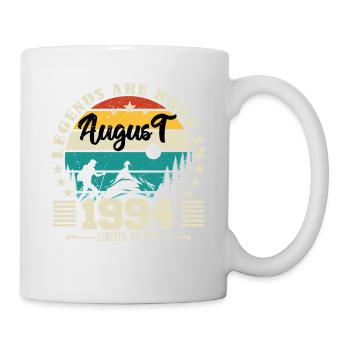 August 1994. Geburtstagsgeschenk August 1994. August - Tasse - Weiß - Rechts